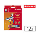 Crayons de couleur Stabilo Trio Long pochette de 12 vue 2
