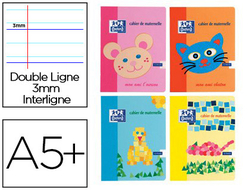 Cahier Seyes 3mm: 100 pages, 6x9 in (15x22cm) | Cahier vierge d'ecriture  avec lignes pour les maternelles, les enfants en CP (French Edition)
