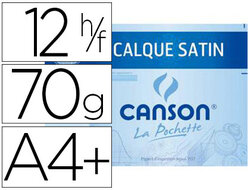 Papier Calque Canson Format 24 X 32 Cm - Qualité Satin, Pour Le Dessin, Le Tracé Et Les Loisirs Créatifs - 5