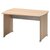Bureau droit Jazz+ 120 cm pieds panneaux hêtre ambré et gris météor Gautier Office