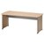 Bureau droit Jazz+ 180 cm pieds panneaux hêtre ambré et gris météor Gautier Office