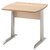 Bureau droit Jazz+ 80 cm pieds métal hêtre ambré et gris météor Gautier Office