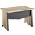Bureau droit Mambo 80 cm pieds panneaux chêne Sonoma noir Gautier Office