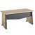 Bureau droit Mambo 140 cm pieds panneaux chêne Sonoma noir Gautier Office