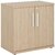 Rangement bas 2 portes Brabant 80 cm chêne structuré blanc Gautier Office, vue 3