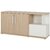 Crédence Brabant 160 cm chêne structuré blanc Gautier Office, vue 4