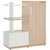 Rangement compact Brabant 108 x 123 cm chêne structuré blanc Gautier Office, vue 1