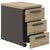 Caisson mobile 3 tiroirs Brabant 42 x 60 cm chêne du bocage anthracite Gautier Office, vue 1