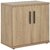 Rangement bas 2 portes Brabant 80 cm chêne du bocage anthracite Gautier Office, vue 2