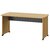 Bureau droit Jazz+ 120 cm pieds panneaux chêne du bocage et gris anthracite Gautier Office
