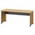 Bureau droit Jazz+ 180 cm pieds panneaux chêne du bocage et gris anthracite Gautier Office