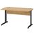 Bureau droit Jazz+ 140 cm pieds métal chêne du bocage et gris anthracite Gautier Office