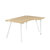 Plan compact droit Sunday chêne 160 cm pieds trapèze Gautier Office