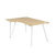 Plan compact gauche Sunday chêne 160 cm pieds trapèze Gautier Office