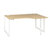 Plan compact droit Sunday chêne 160 cm pieds cadre Gautier Office