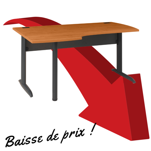 GAUTIER OFFICE JAZZ+ AULNE 1U26MÉTAL PLAN COMPACT GAUCHE 180CM