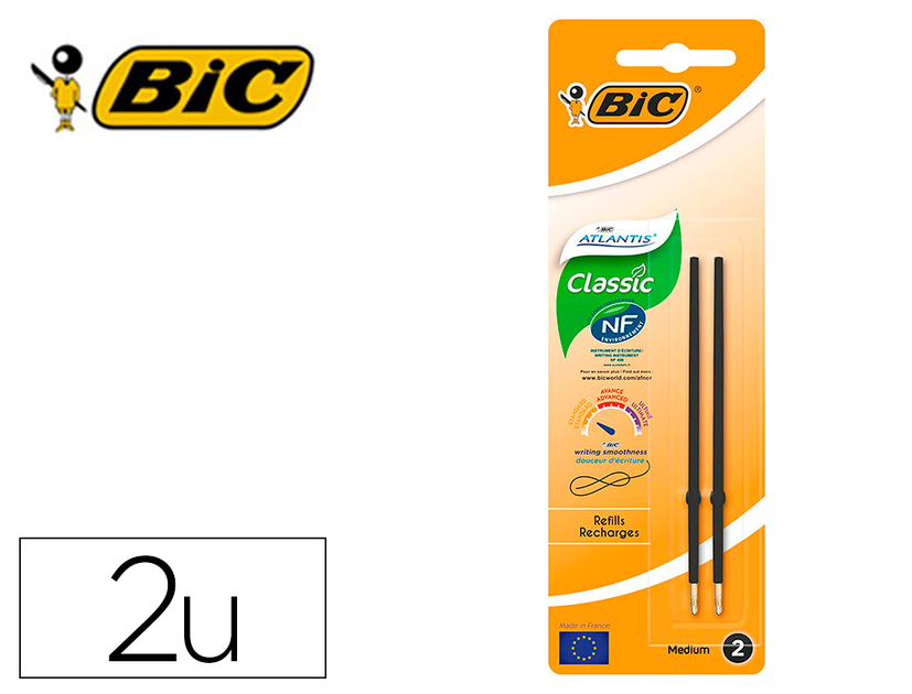 RECHARGE POUR BIC ATLANTIS PREMIUM SOFT NOIR - Recharger/Recharges BIC ...