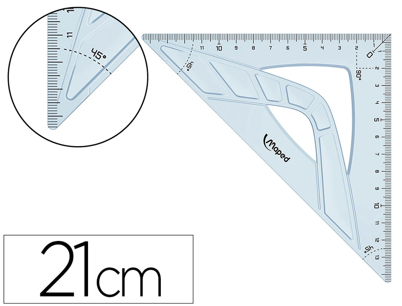 Maped équerre Geometric 21 cm, 45°