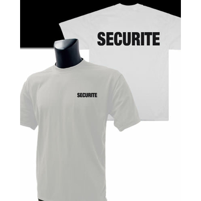 Tee-Shirt Blanc imprimé SECURITE