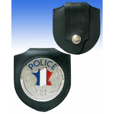 Porte insigne médaille en cuir