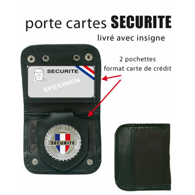 Porte carte + médaille SECURITE  ou MAITRE-CHIEN