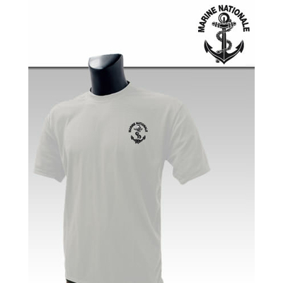 Tee-Shirt Blanc imprimé Marine Nationale