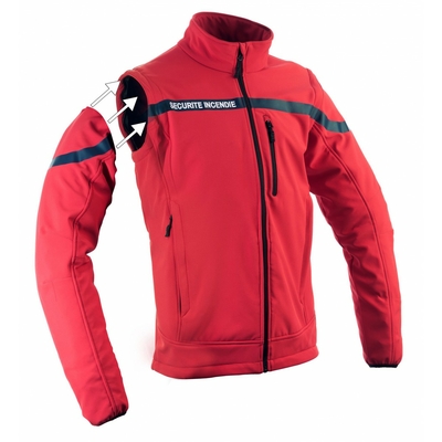Softshell Dynamic S-I Sécurité Incendie rouge