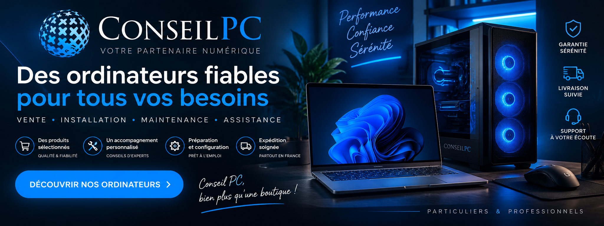 Conseil PC – Vente, installation et maintenance informatique