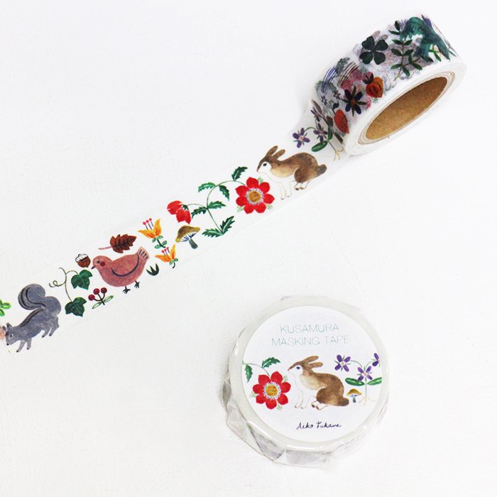 Washi Tape - Petits Animaux & Herbes Hautes - Cozyca Products x Aiko Fukawa