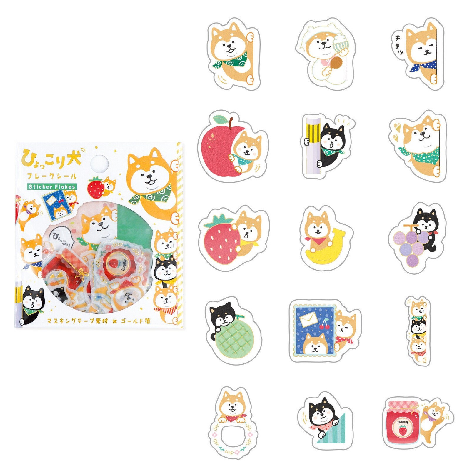 Pack de stickers découpés Shiba Inu - WORLD CRAFT
