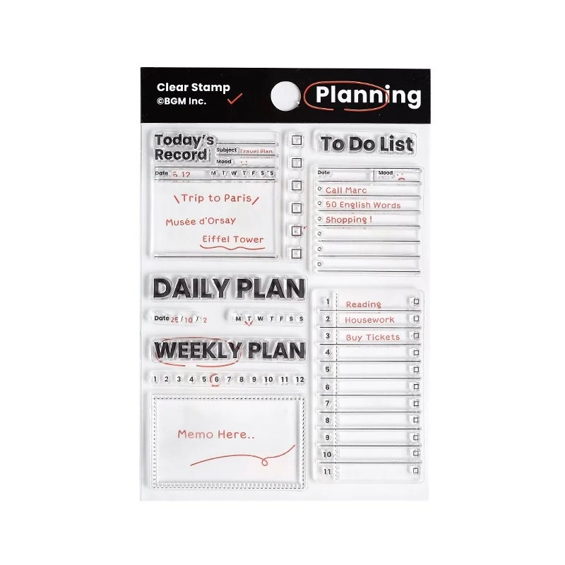 Tampon transparent - Planning - BGM