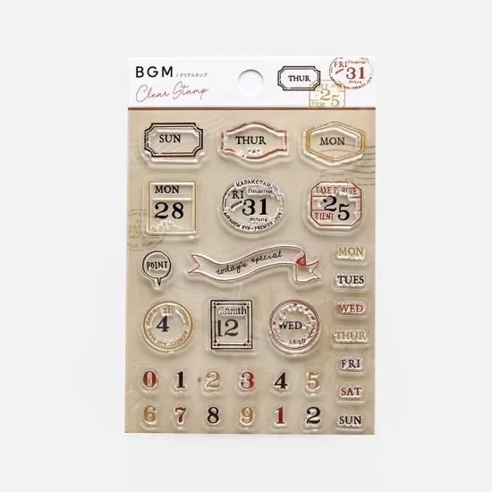 Tampon transparent - Date Vintage - BGM