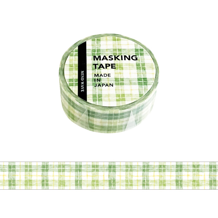 Washi Tape - Motif Vichy Vert - Mind Wave