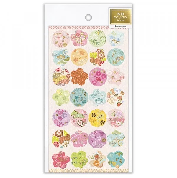 Stickers Style Japonais - Motifs Floraux - NB CO. Japan