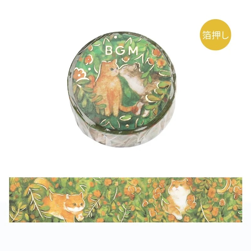 BGM Washi Tape - Fleurs et Chats Trouve-moi - 20mm*5m