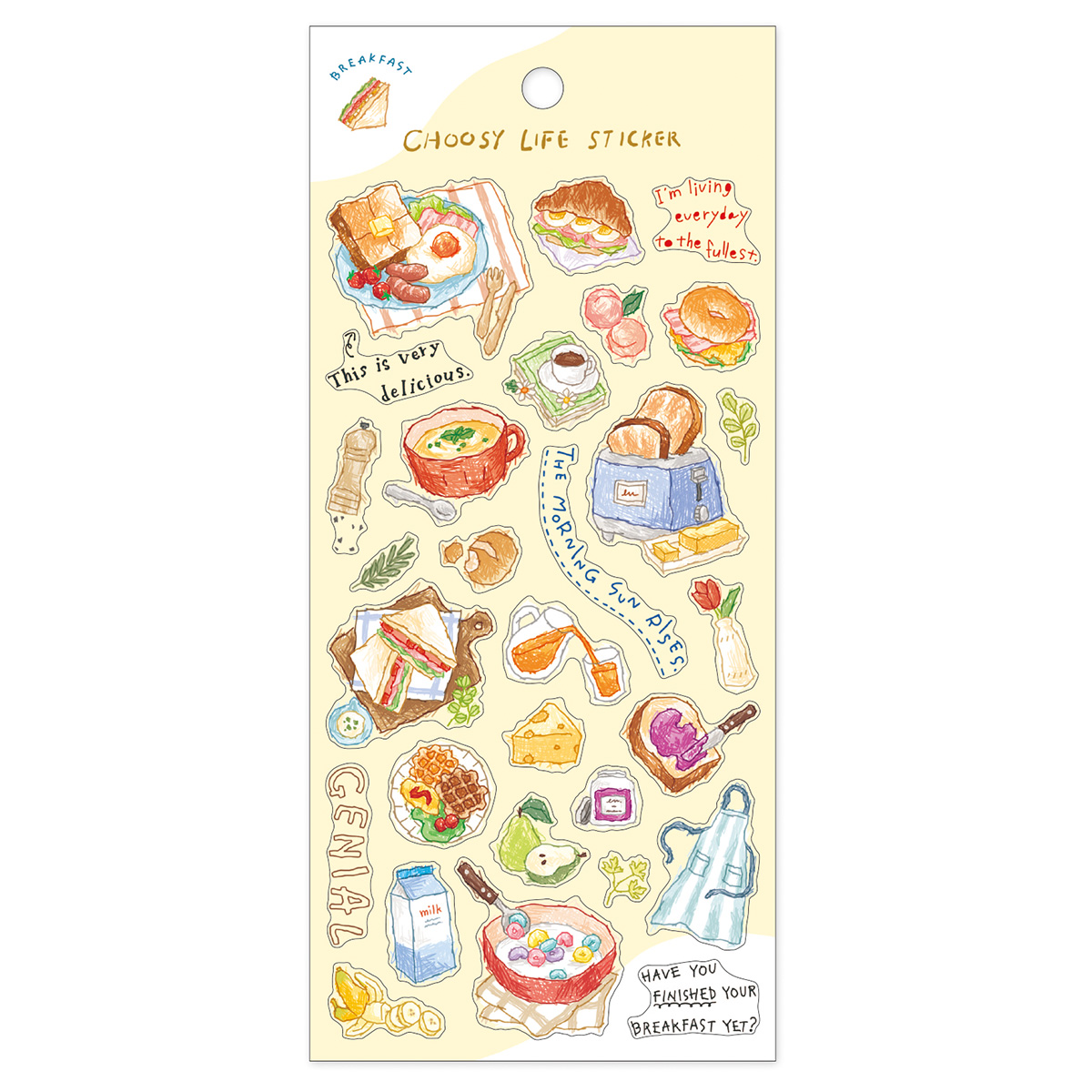 Mind Wave Choosy Life Stickers - Breakfast