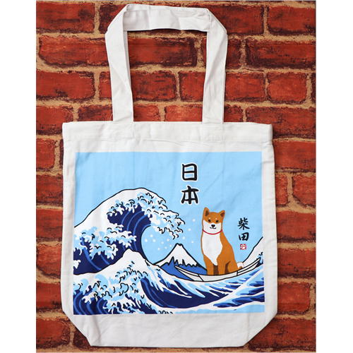 Tote Bag - Shiba Inu et Vagues - Friendshill