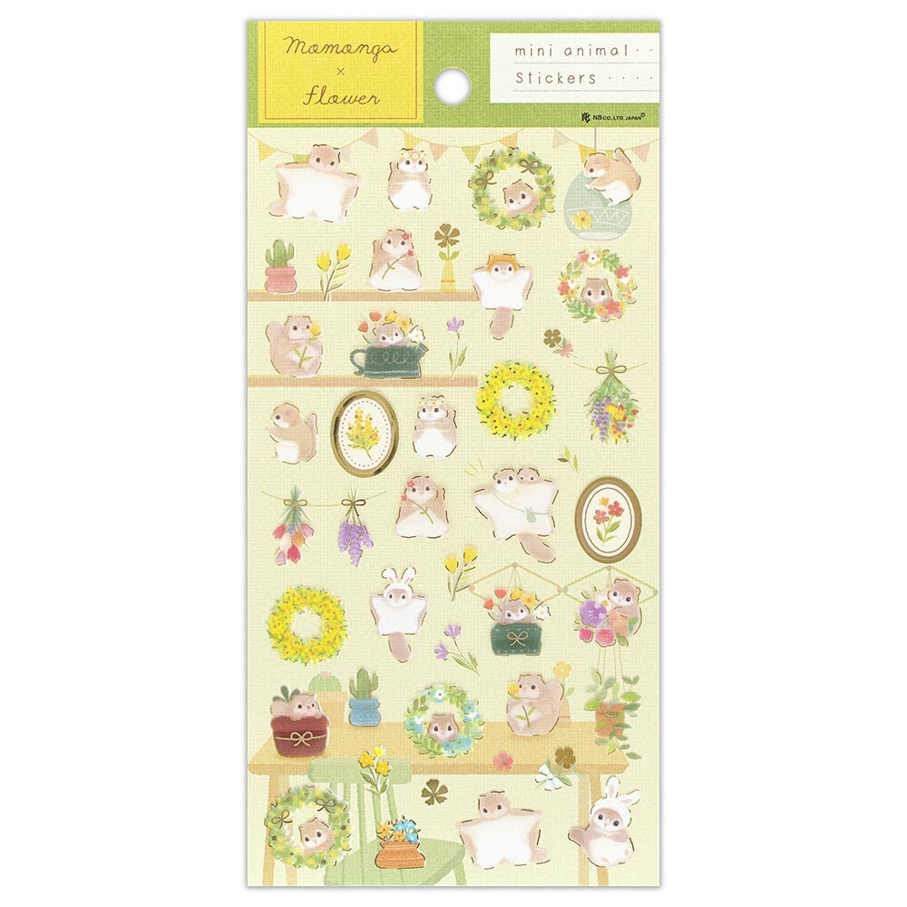 Stickers transparents Momonga & Fleurs – NB Co. Ltd.