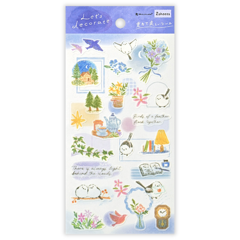 Stickers « Shimaenaga & Décor Nocturne » - 2 Planches – NB Co. Ltd
