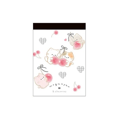 Mini Bloc-Notes Japonais Chat Kawaii Mogu Nyan Cherry – Kamio Japan