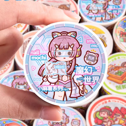 Small Mochi Masking Tape PET - Monde Fantastique - 45mm x 5m