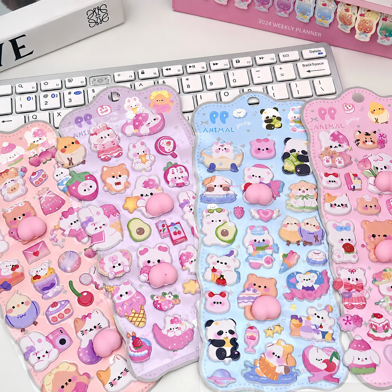 Stickers 3D Kawaii Squishy – Animaux Mignons