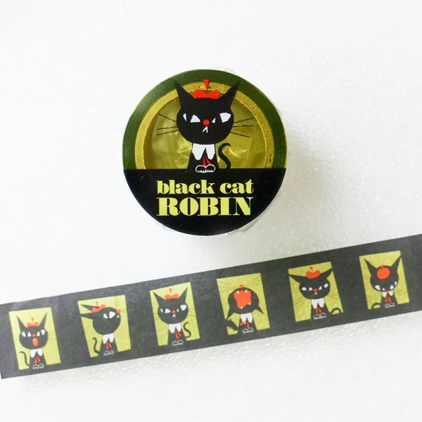 PET Tape Transparent – Robin le Chat Noir – Expressions