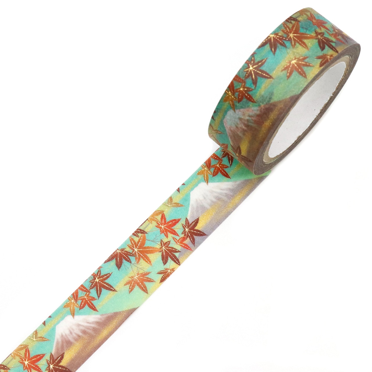 SAIEN Kimono – Washi Tape « Mont Fuji et érables rouges » – 15mm × 7m