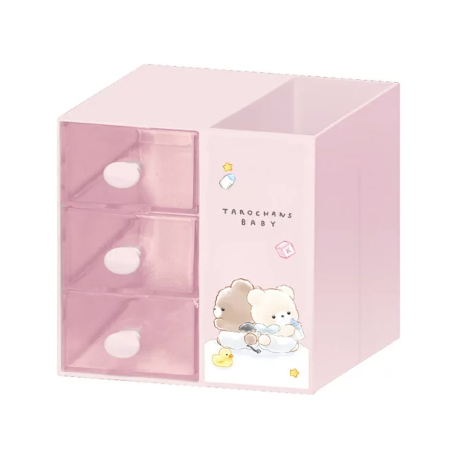 Tarochans Baby – Petit meuble de rangement 3 tiroirs avec pot à crayons