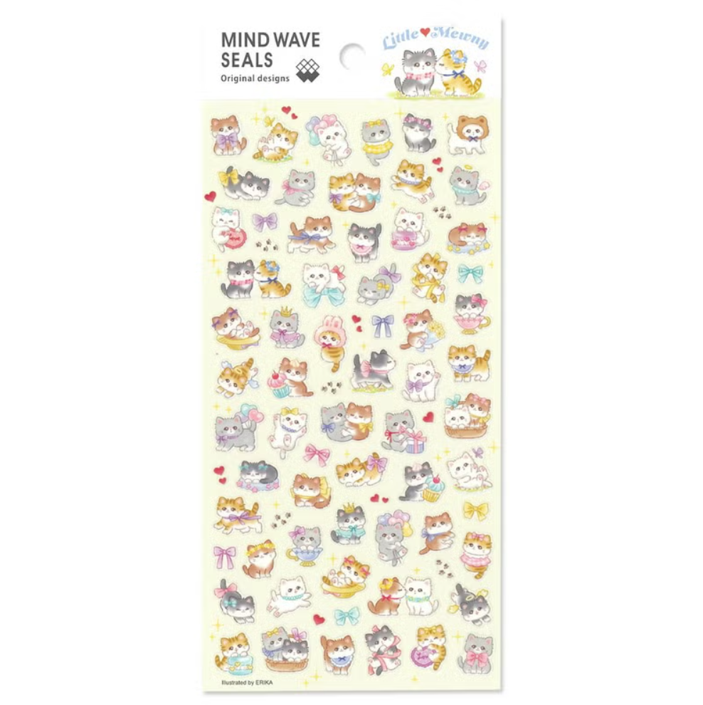Mind Wave Stickers – Little Mewny Chats Kawaii