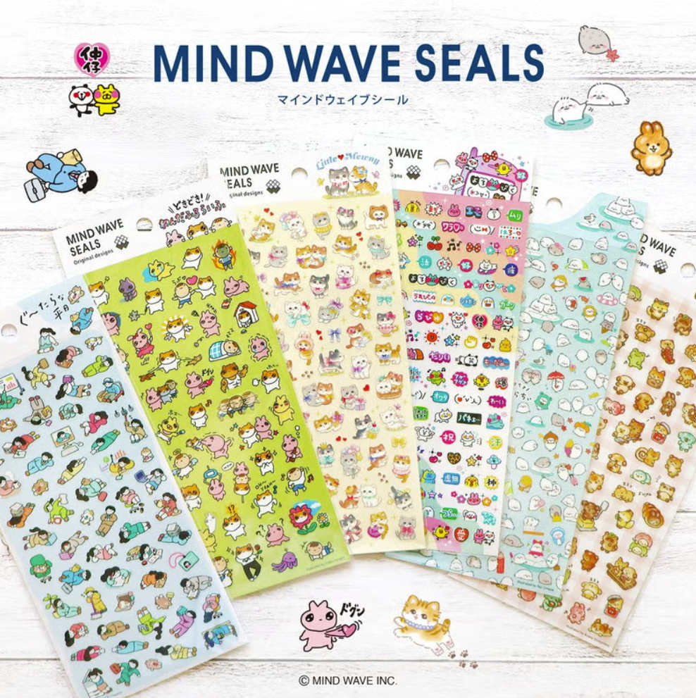 Mind Wave Stickers – Little Mewny Chats Kawaii_4