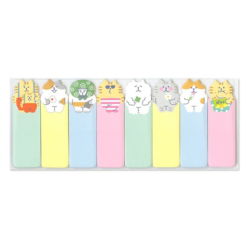 Mind Wave Gorogoro Nyansuke – Marque-pages adhésifs Chats Kawaii_2