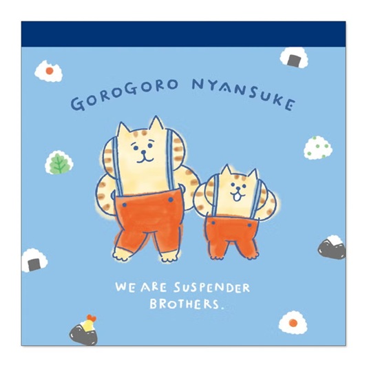 Mind Wave Gorogoro Nyansuke – Bloc-notes « Suspender Blue »