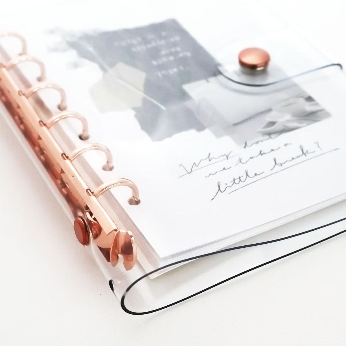 Mind Wave Bine – Classeur A6 Transparent « Pink Gold »_3